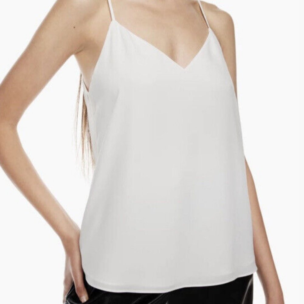 NWT White Aritzia Babaton Everly Camisole Tank Size Medium